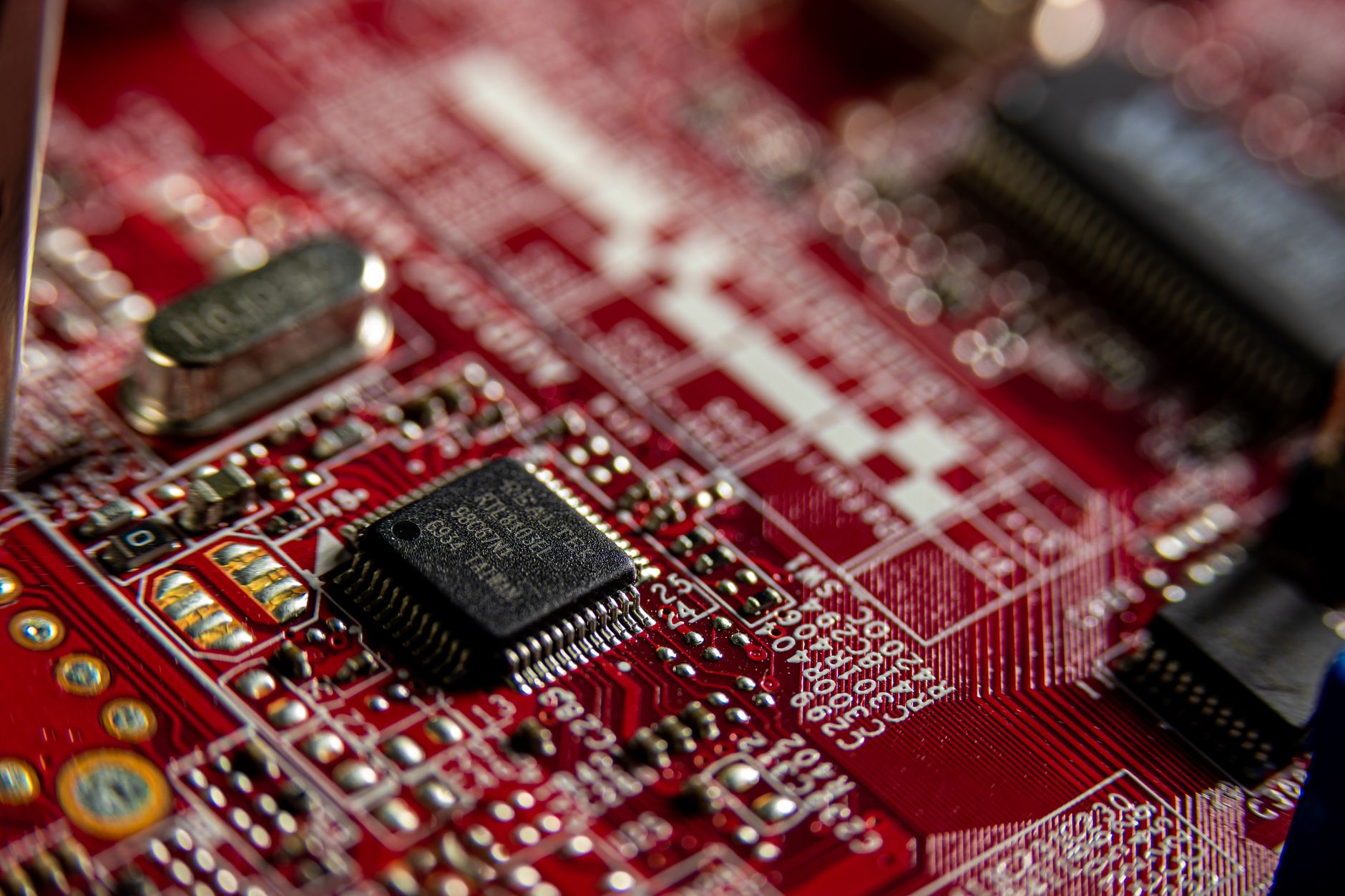 red and black computer microprocessor